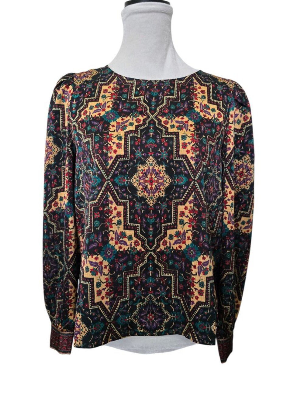 Loft Women's Long Sleeve Multicolored Blouse Size Small NWT